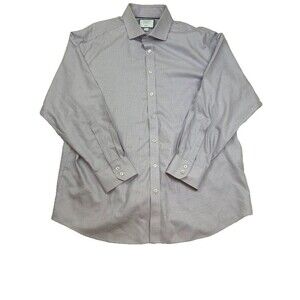 Charles Tyrwhitt Mens Lilac Non Iron Micro Diamond Classic Fit 18/35”